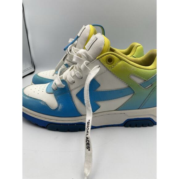 Off-White Out Of Office Men\'s Leather Sneakers Size 44 EU/11 US Blue White Green main image 11